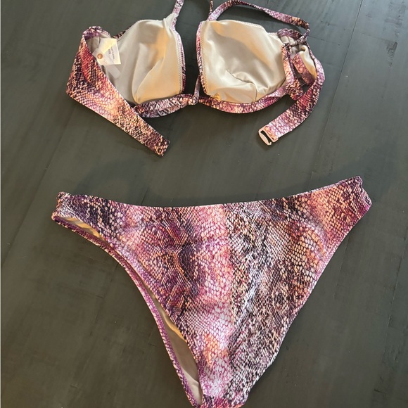 Shade & Shore - Pink Snake Pattern Bikini - Picture 2 of 4